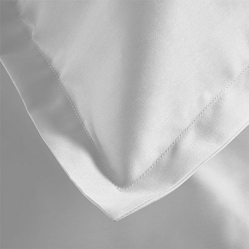Kussensloop Pure White - Egyptisch Katoen 400TC stofdetail - Valk at Home