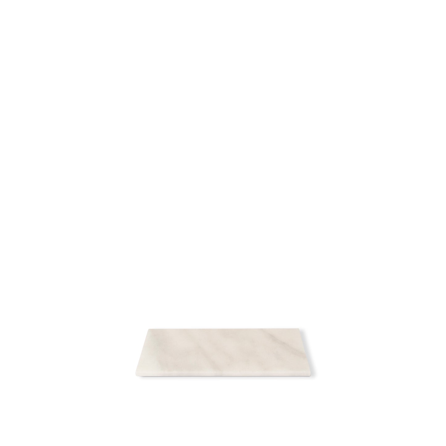 Cloudy White Marble Rectangular Board S - 15 x 30 cm