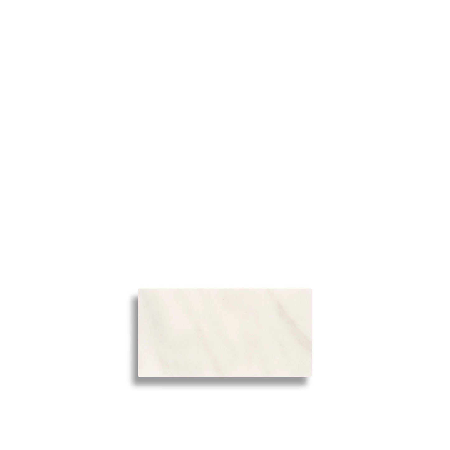 Cloudy White Marble Rectangular Board S - 15 x 30 cm