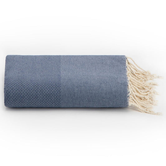 Plaid of  grand foulard katoen - Denim blauw - 190x300cm
