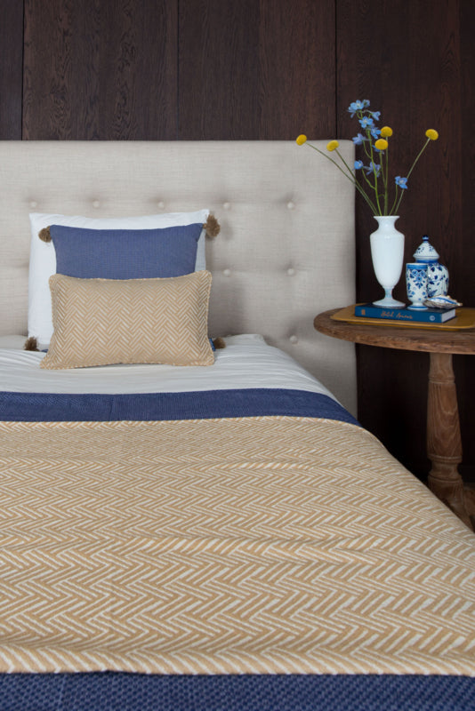 Plaid Deken Wol - Vienna - Beige - 160x250cm