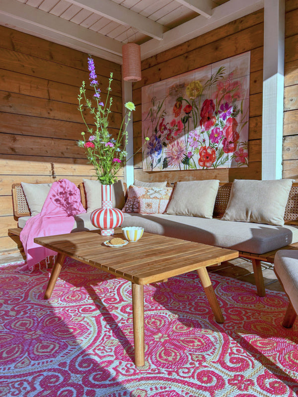 Hamamdoek Wafel - Roze - 100x200cm