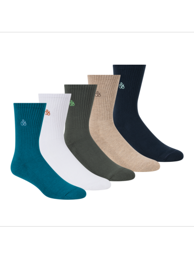 5PK MENS 1/2 TERRY COTTON BLEND GIFT SET BOX