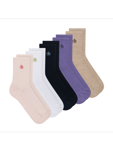 5PK WOMENS 1/2 TERRY GIFT BOX CREW