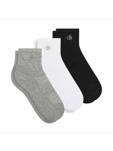 3PK WOMENS 1/2 TERRY QTR CREW