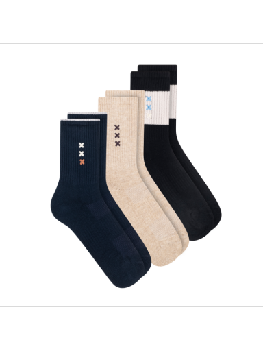 3PK WOMENS 1/2 TERRY CREW